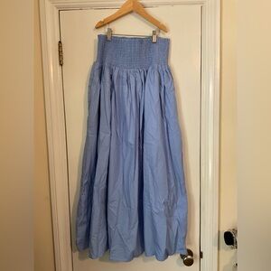 NWT Banana Republic SMOCKED-WAIST POPLIN MAXI SKIRT